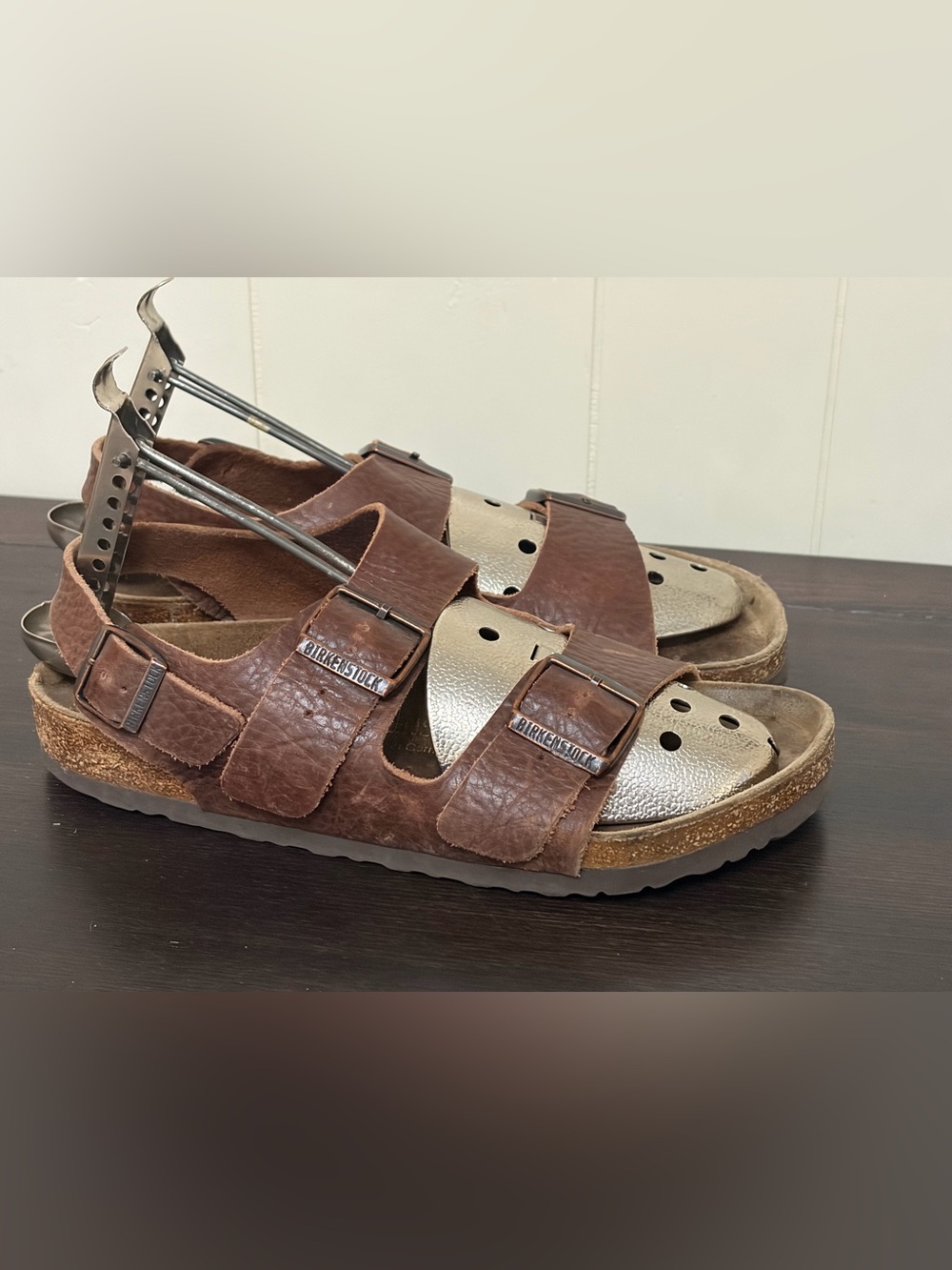 Birkenstock Milano Grip Vintage Roast Leather Sandals Men’s 39 -6.5- Womens 8